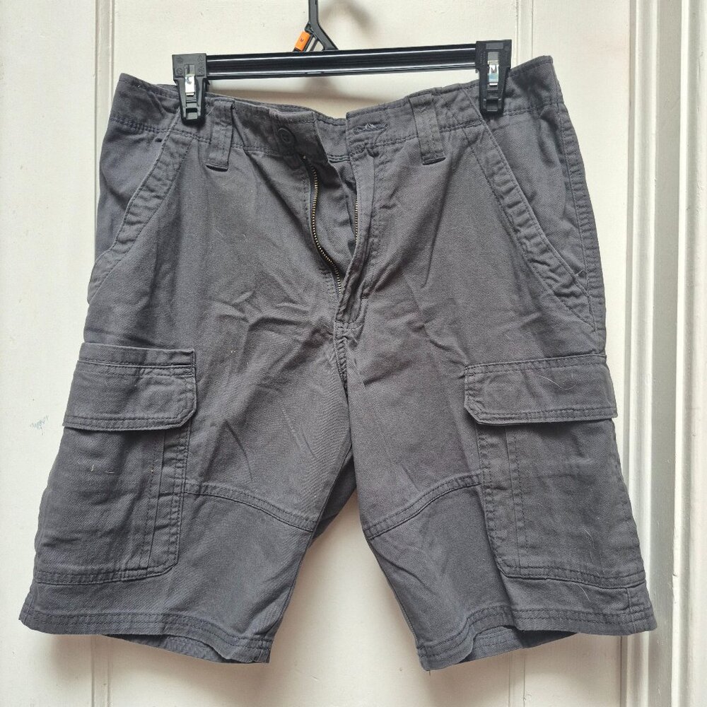 Wrangler Relaxed Fit Grey Cargo Shorts - 100% cotton - 30